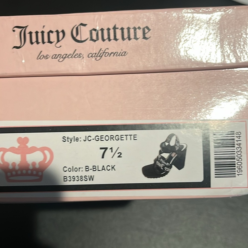 Juicy Couture Women's Elegant Chunky High Heel Dress Sandals - Picture 7 of 7